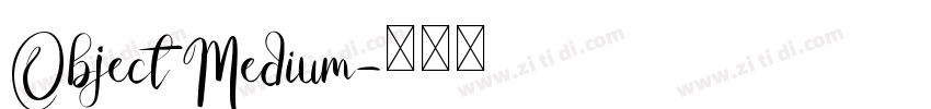 Object Medium字体转换